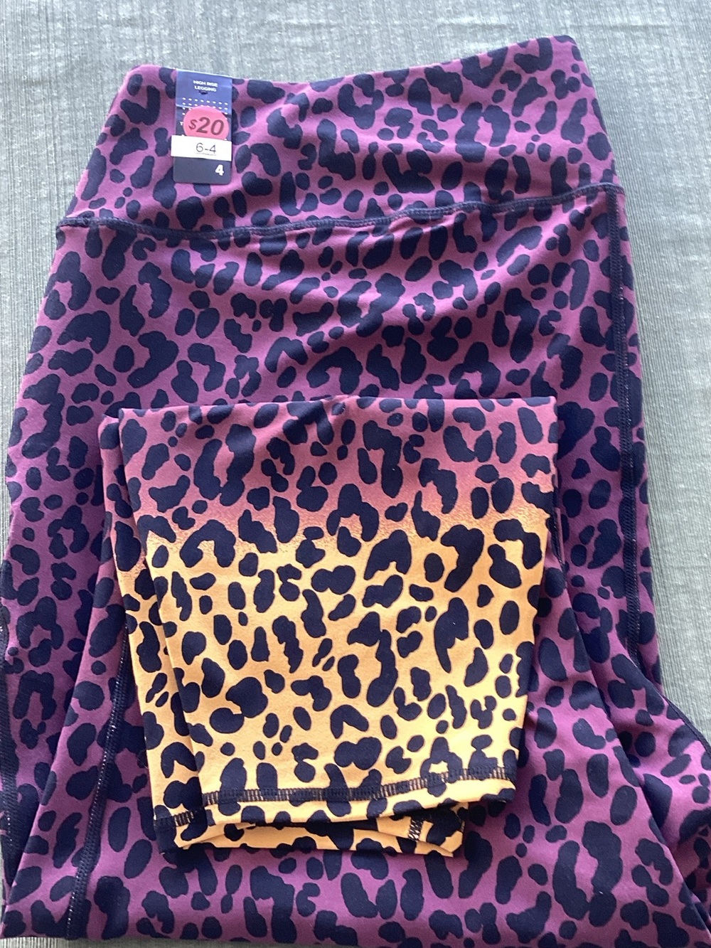 torrid Purple and Yellow Leopard Print Leggings